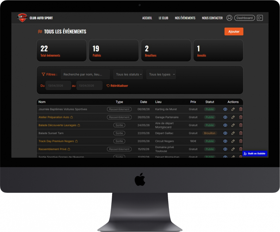 club-auto-sport-dashboard